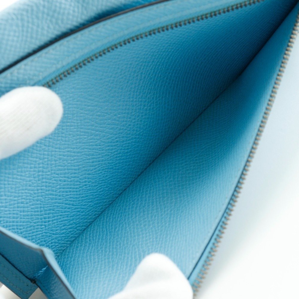HERMES Blue Bean Wallet - Picture 10 of 15